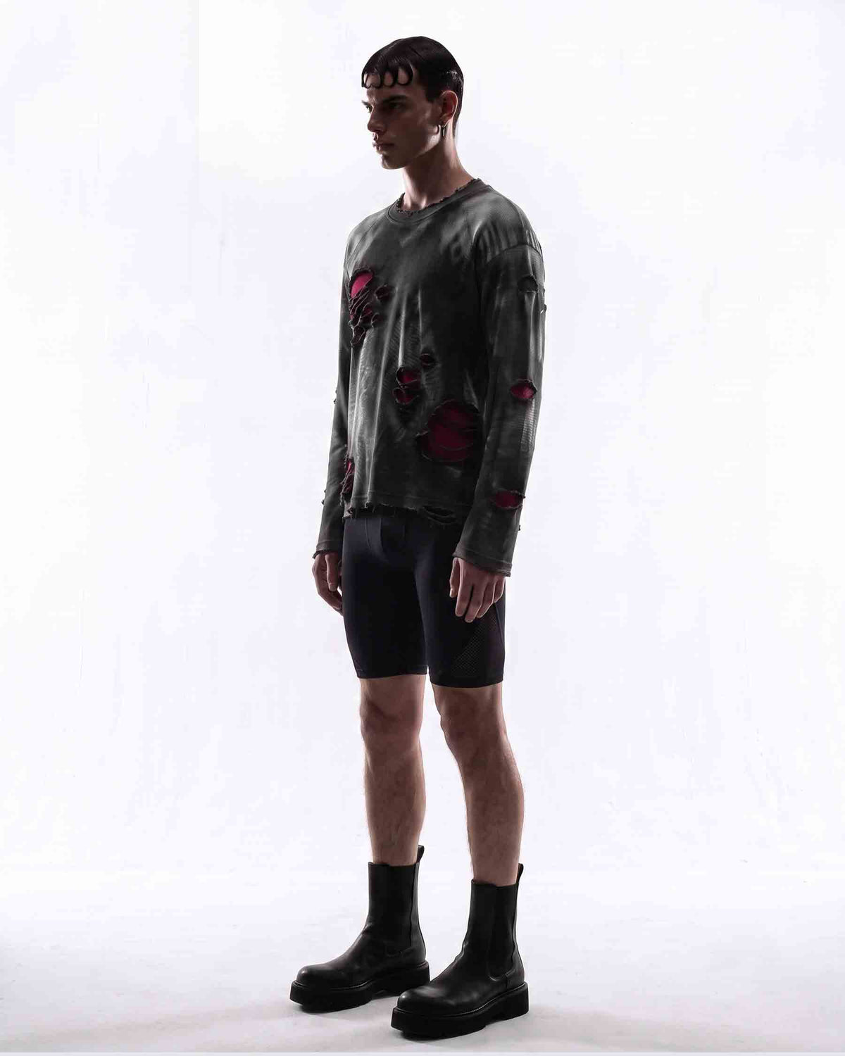 GRYFT RED RUST Series | Distressed Raglan Long Sleeve