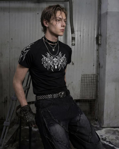 American Tribal Graphic Black Sports Tee