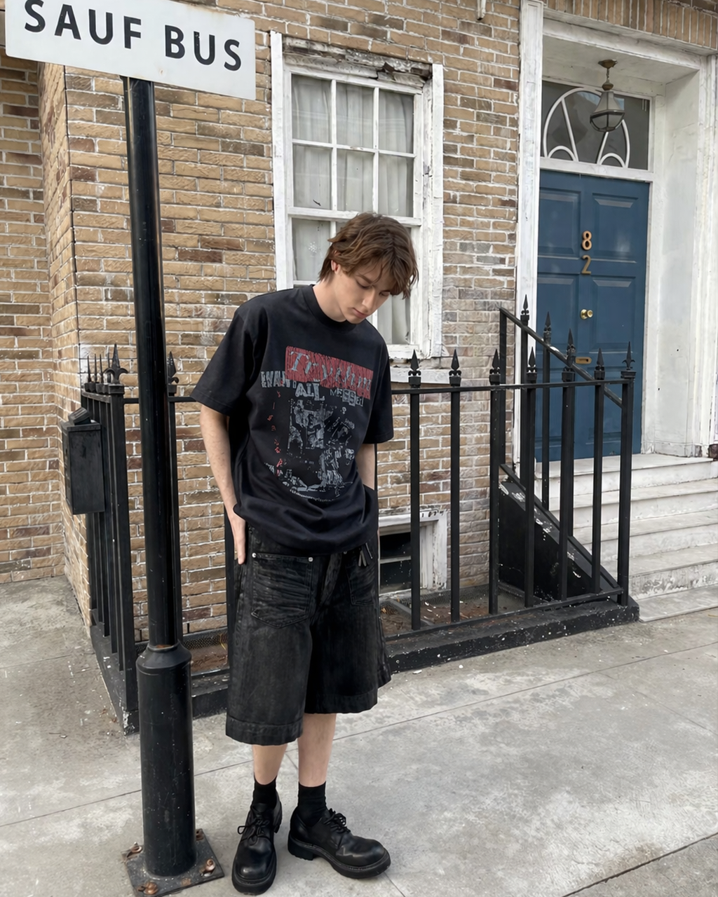 Distressed Graphic Print T-Shirt