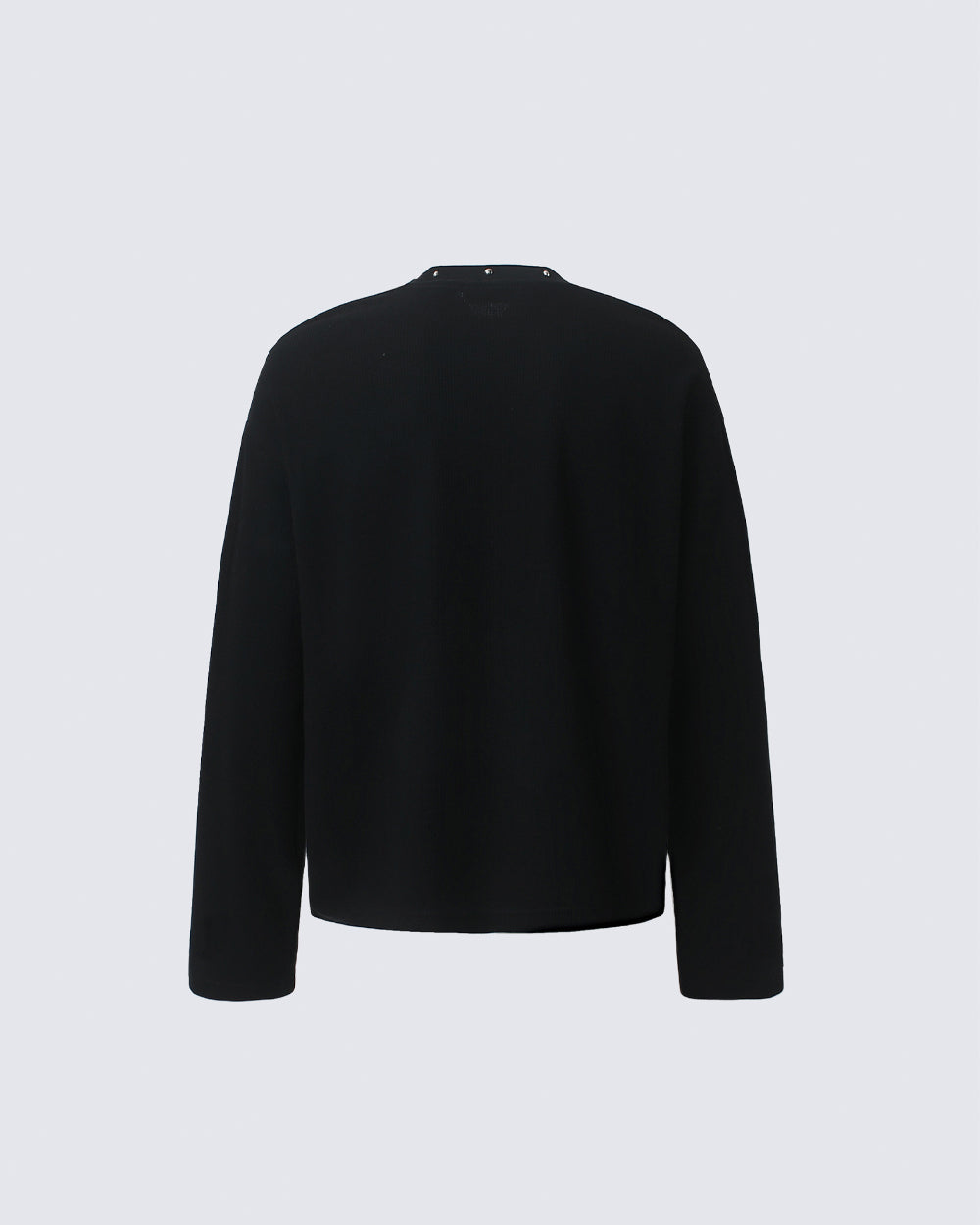 GRYFT Street Newspaper Graphic Studded Long-Sleeve T-Shirt