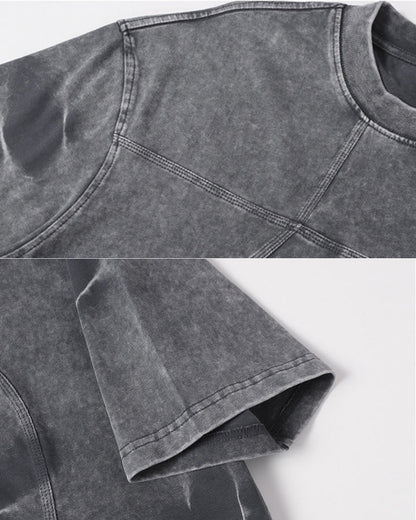 American Vintage Washed Patchwork Short Sleeve T