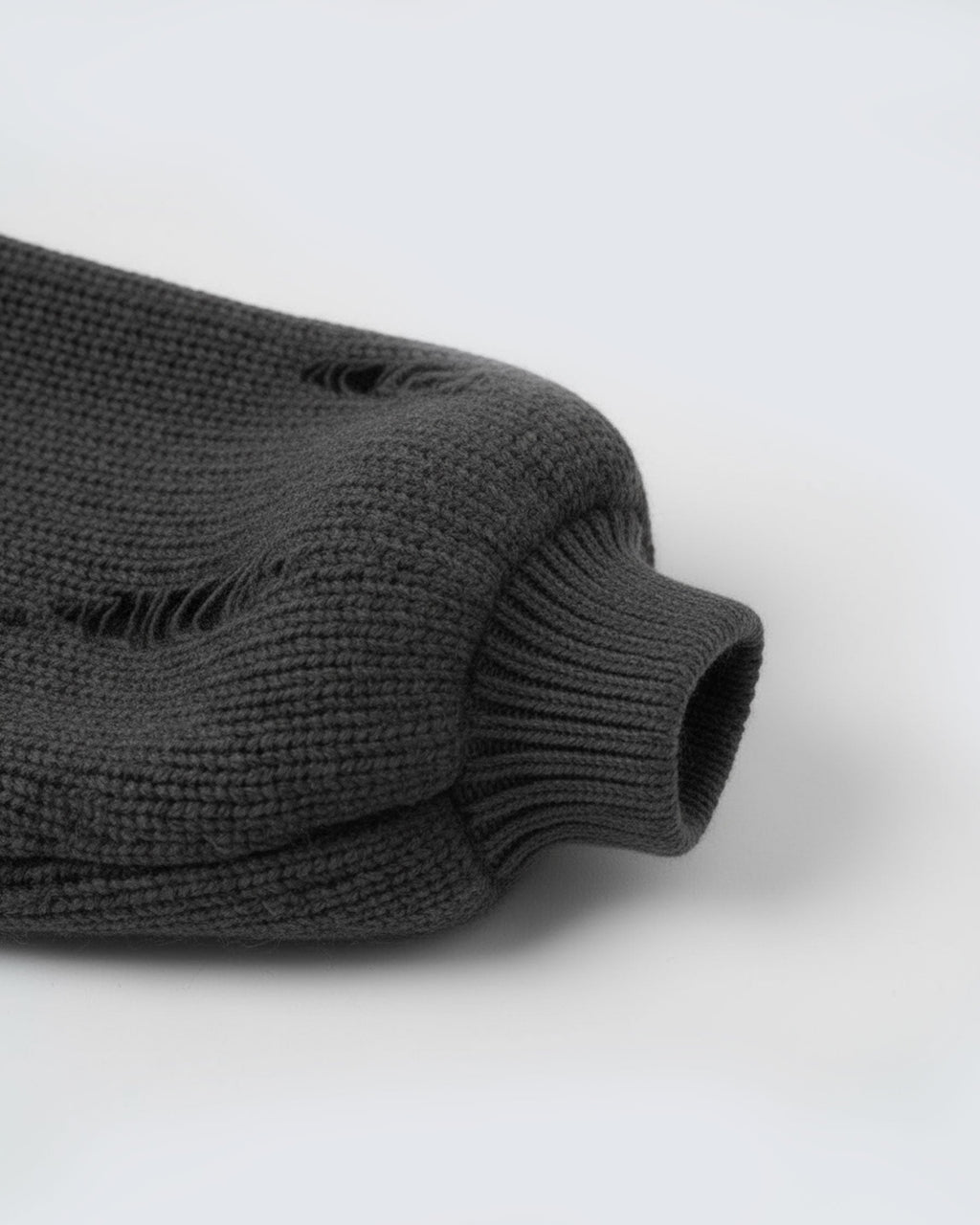 GRYFT Destroyed Knitted Sweater Plush Coat