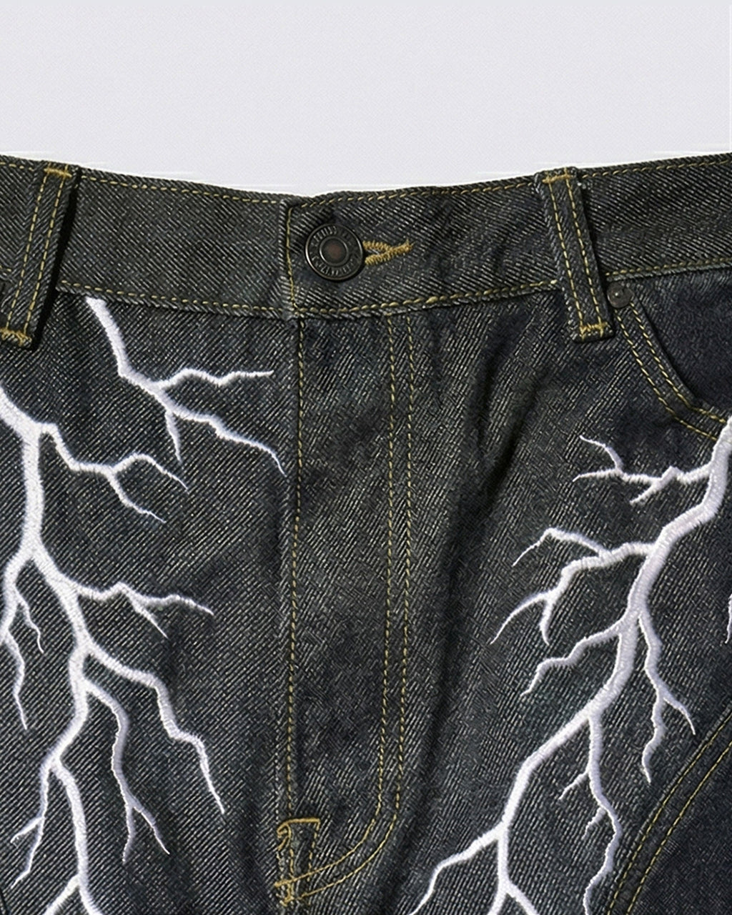 LIGHTNING Series | Double-Sided Embroidery Raw Denim