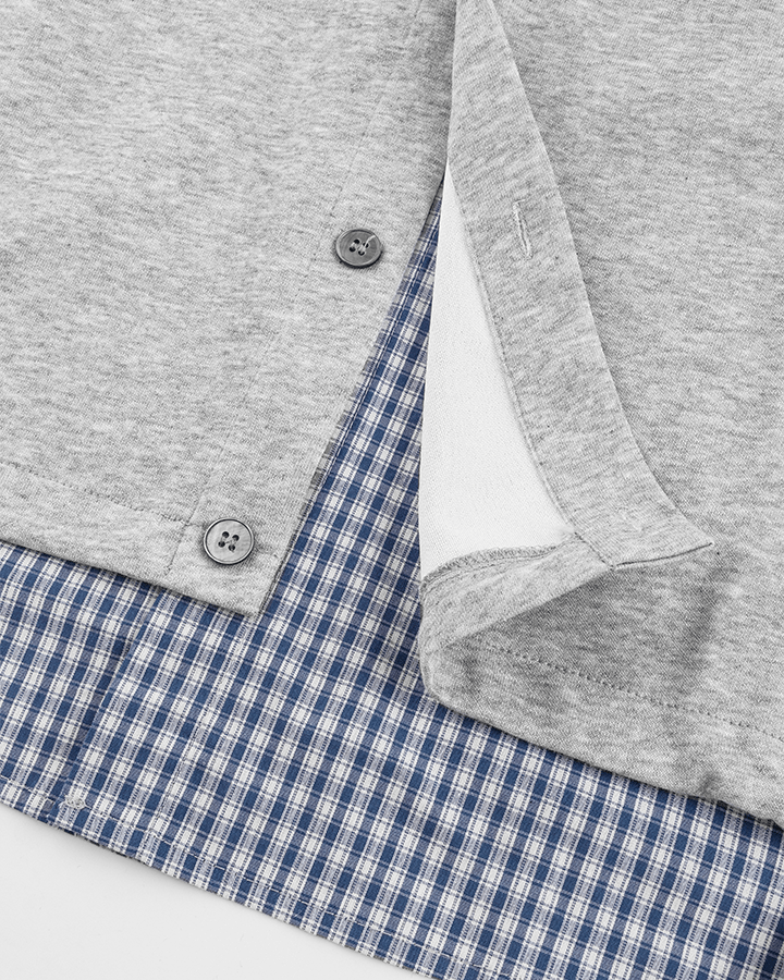 Layered Patchwork Vest Shirt