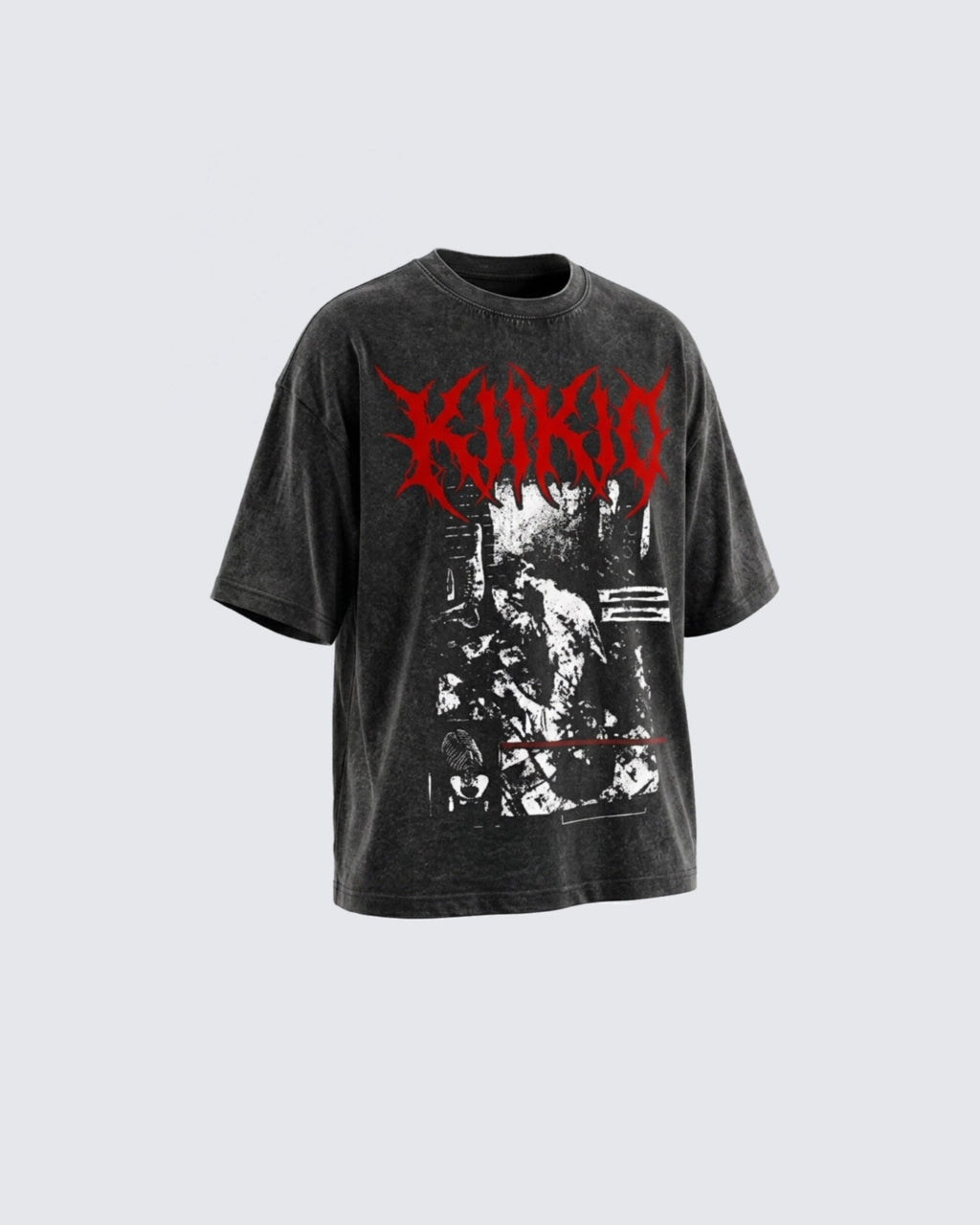 Vintage Washed Graphic Print Oversized T-Shirt