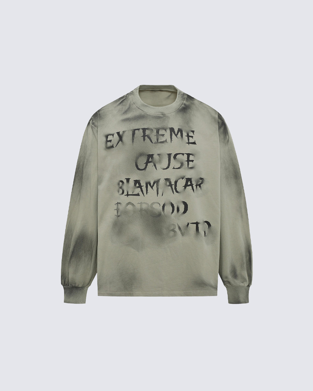 GRYFT Vintage Spray-Painted Letter Graphic Sweatshirt