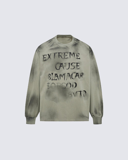 GRYFT Vintage Spray-Painted Letter Graphic Sweatshirt