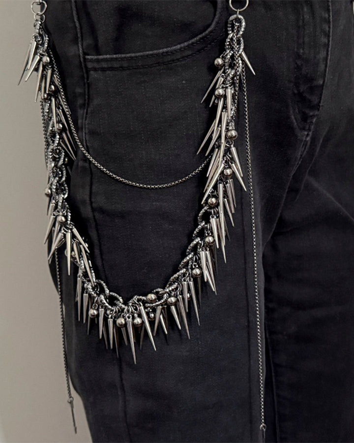 Punk Hip-Hop Spike Metal Chain