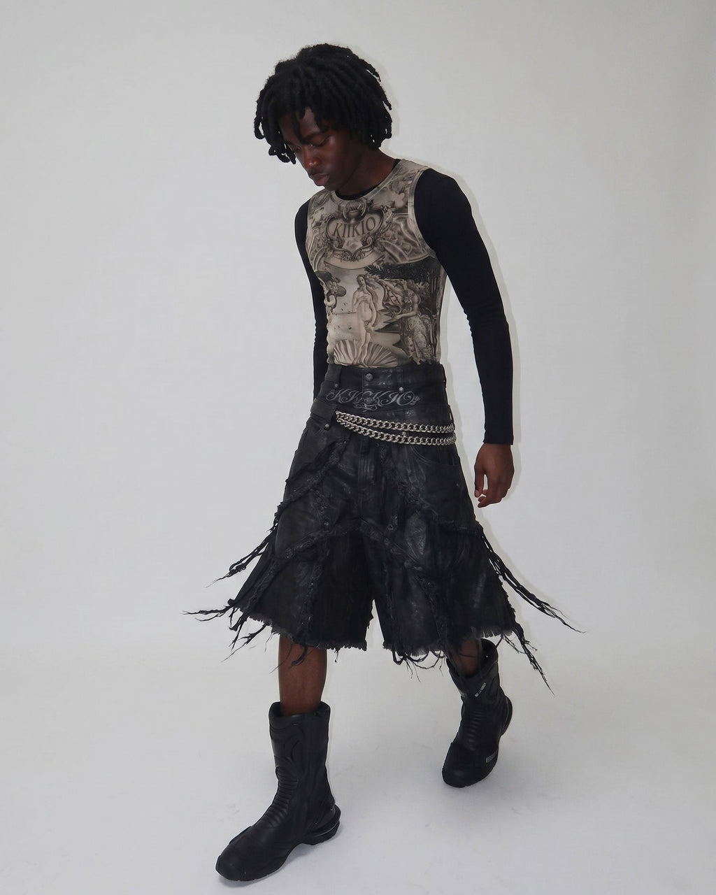 BARREN Series | Apocalyptic Pilgrimage Distressed Wide Shorts