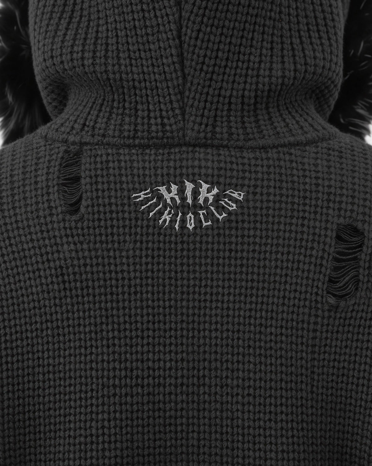 GRYFT Destroyed Knitted Sweater Plush Coat