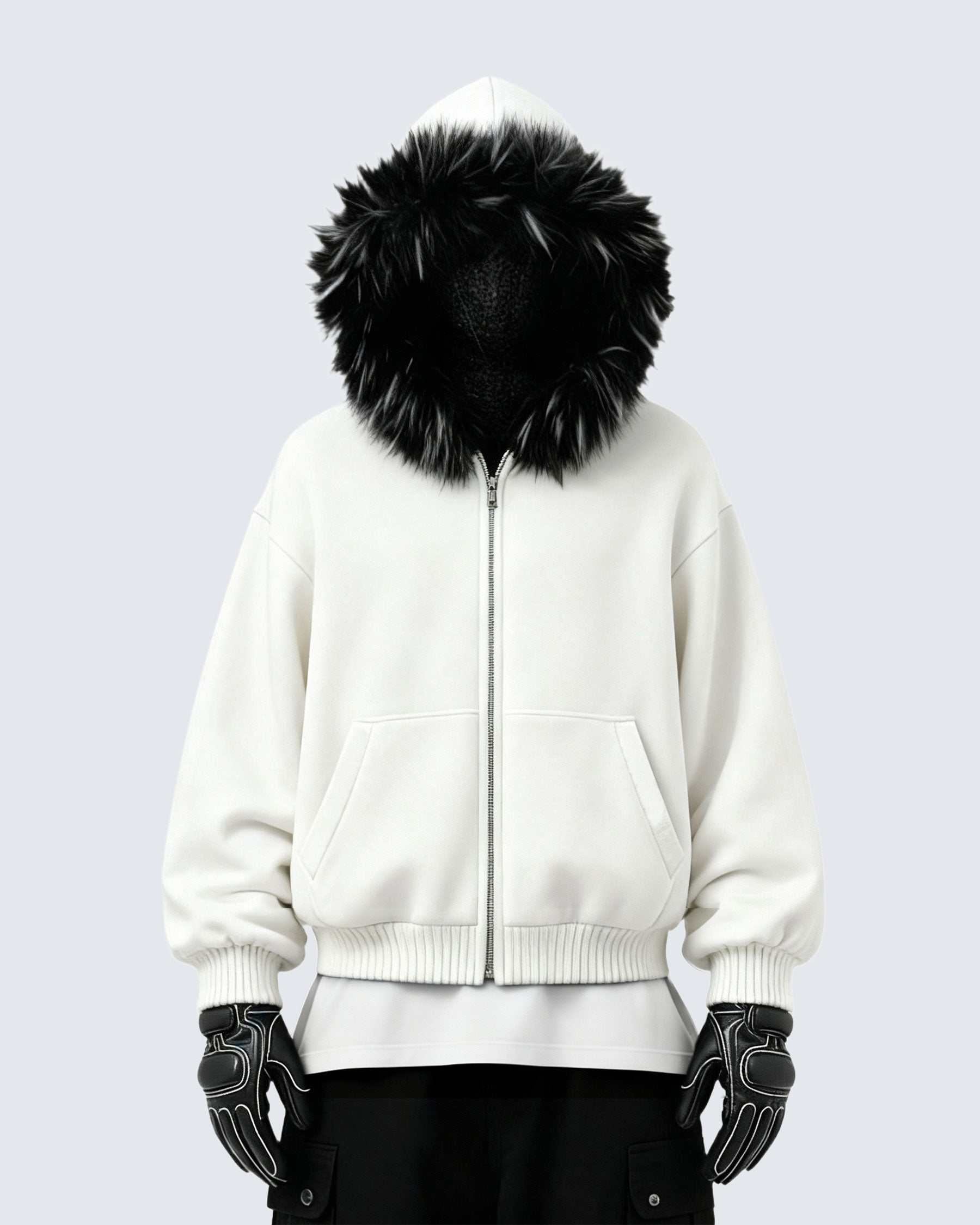 GRYFT Fur Collar Cozy Hoodie