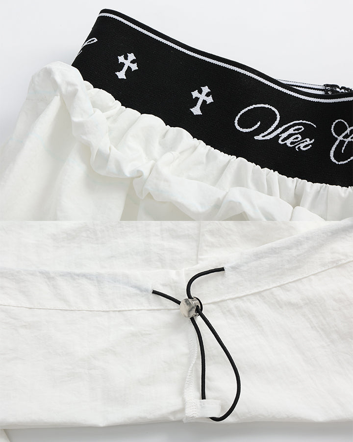 GRYFT Retro Cross-Waistband Parachute Pants