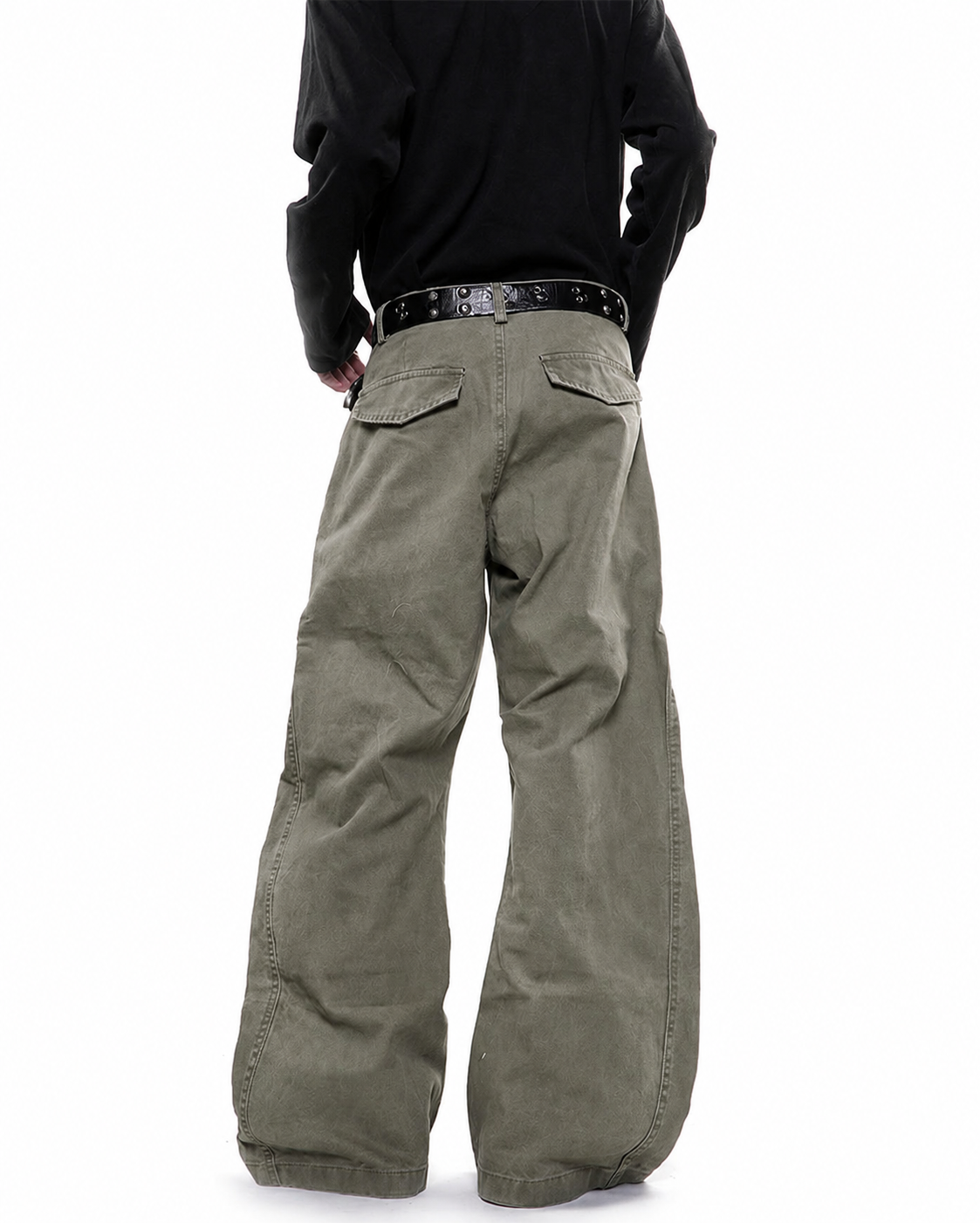 GRYFT Utility Washed Pleated Curve Pants