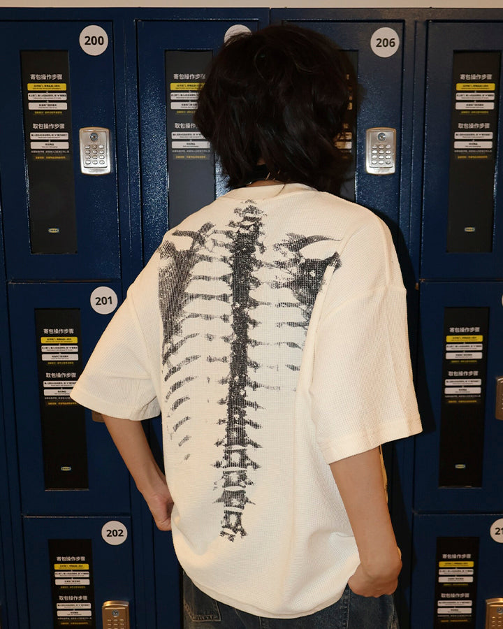 GRYFT Skull Print Waffle T-Shirt