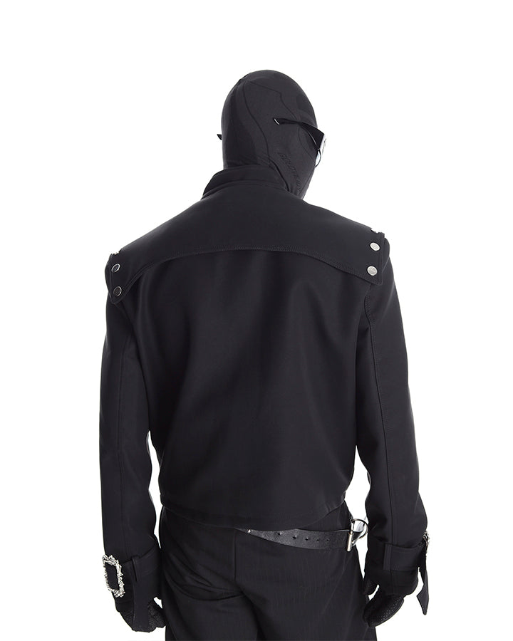 Gothic Buckle Strap Cropped Jacket