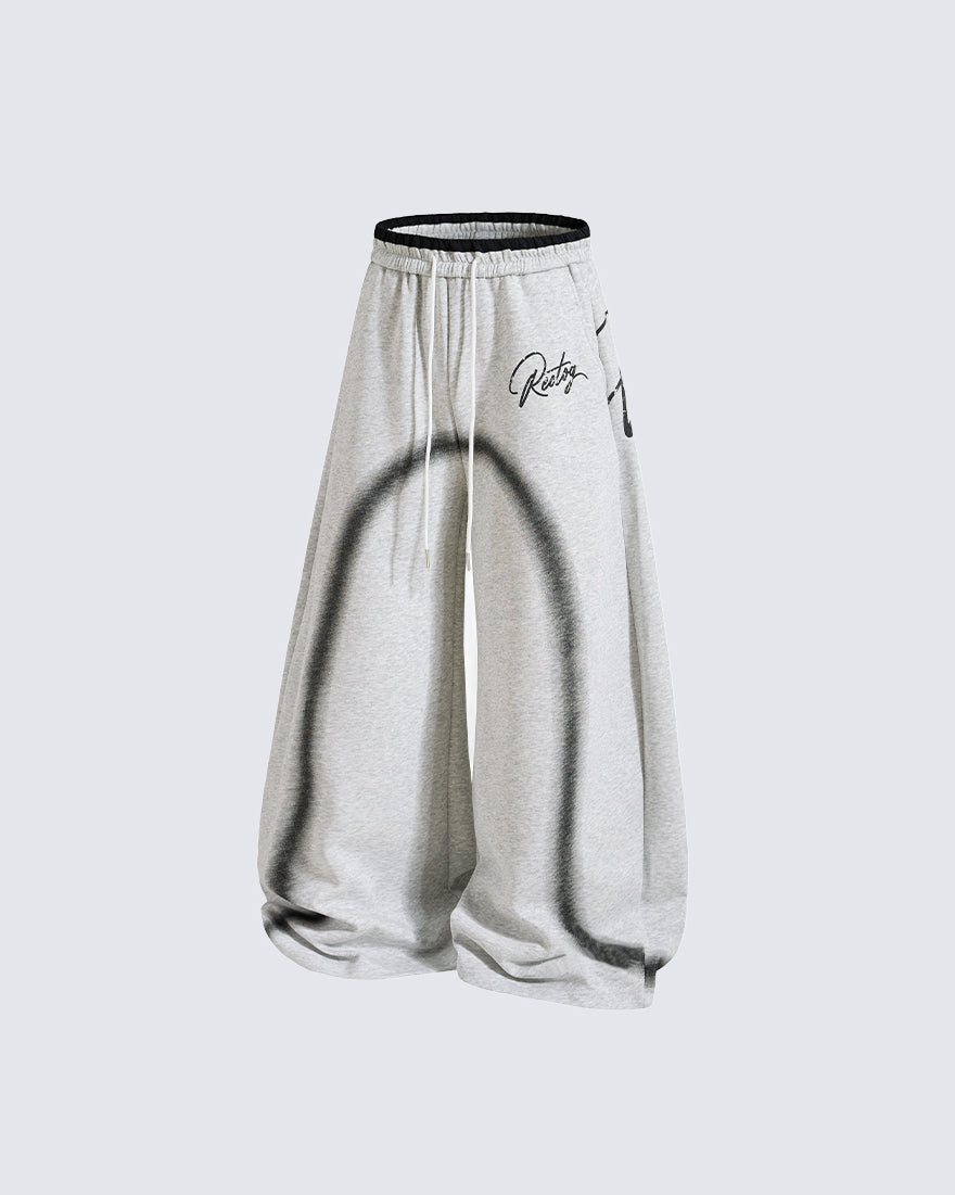 GRYFT Y2K Airbrush Curved Blade Baggy Pants