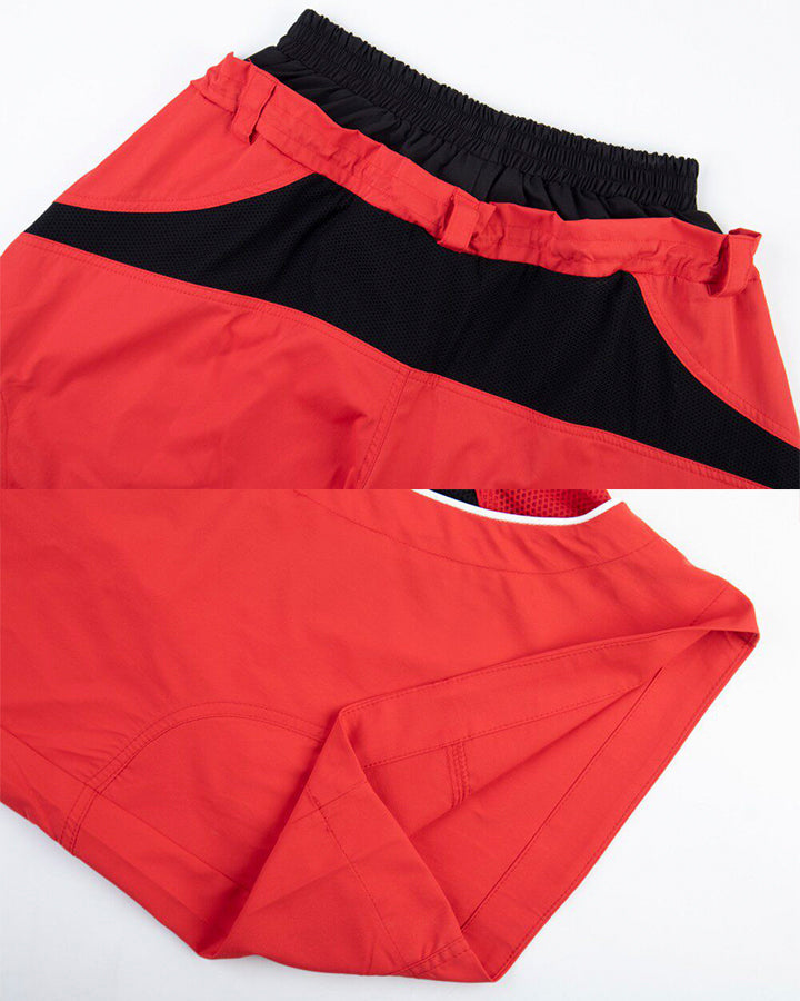 Street Colorblock Panel Loose Fit Wide Leg Pants