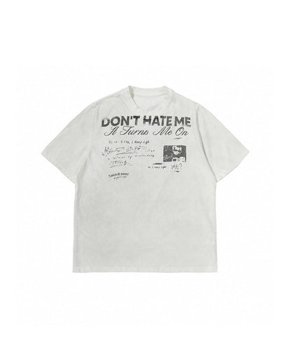 GRYFT Vintage Washed Letter Graphic T-Shirt