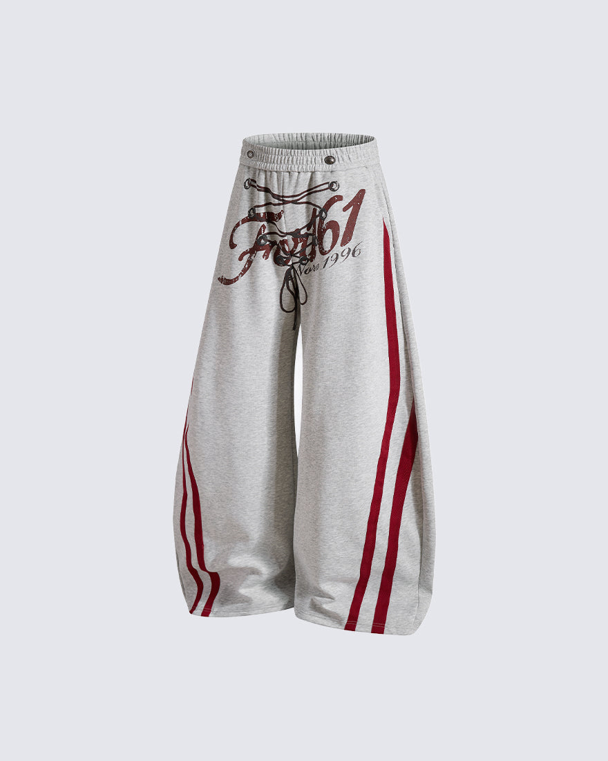 GRYFT Y2K Lace-Up Stripe Curved Blade Pants