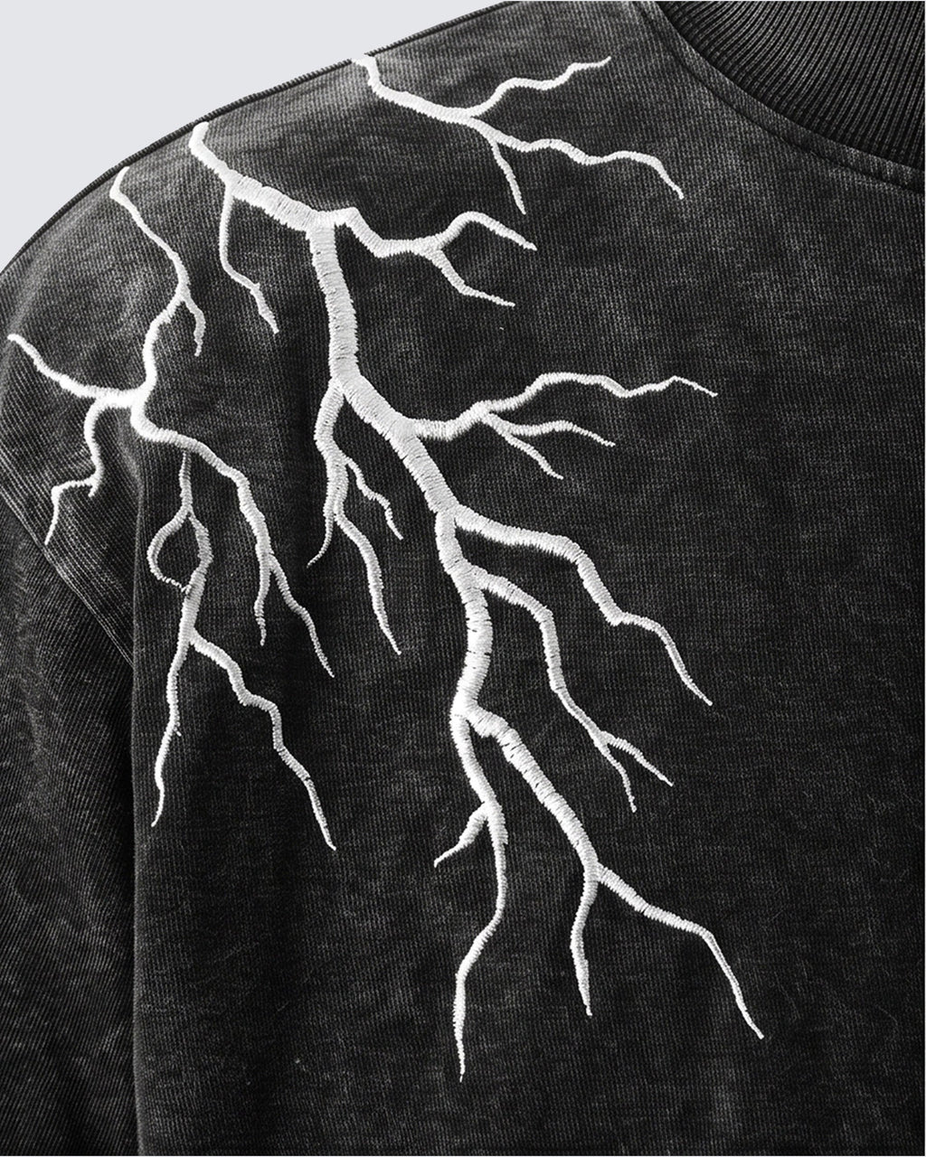 LIGHTNING Series | Washed Layered Long Sleeve T-Shirt