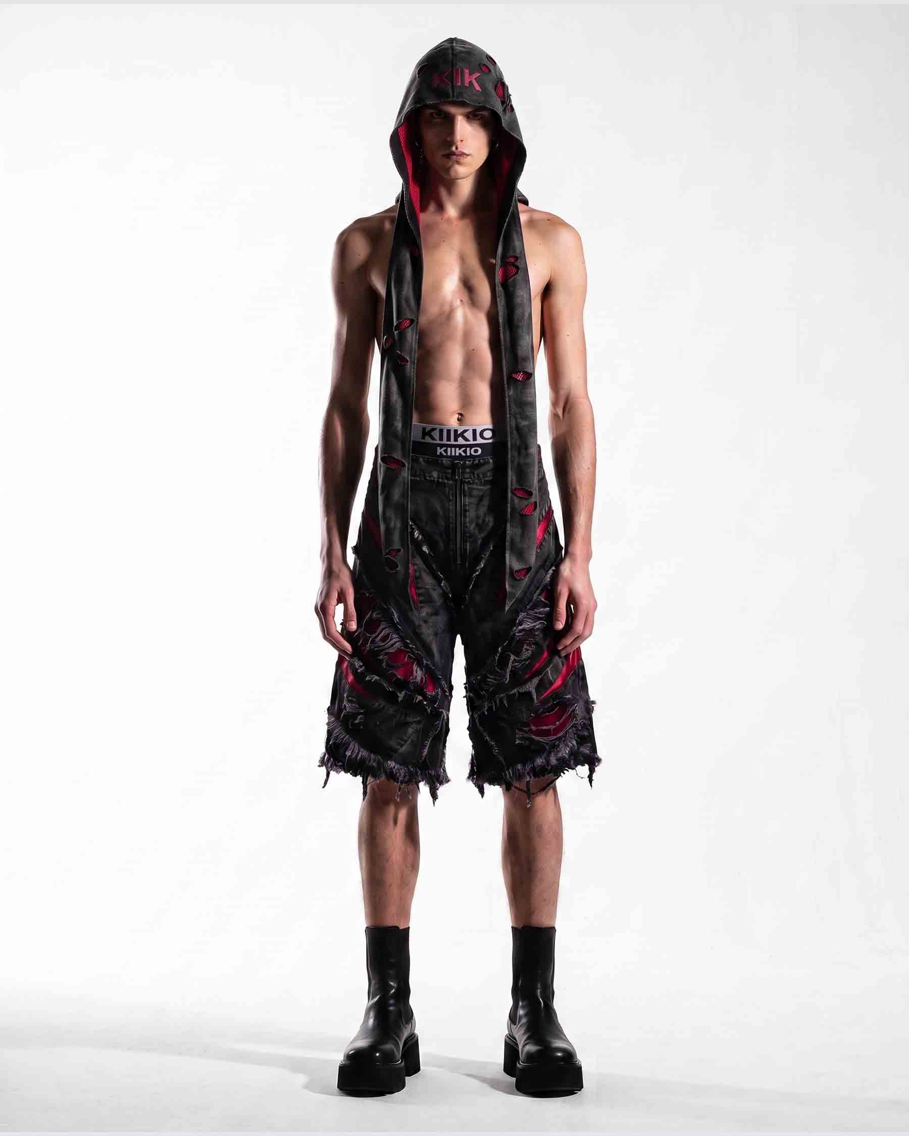 GRYFT RED RUST Series | Distressed Denim Shorts