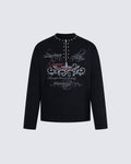 GRYFT Gothic Zipper Studded Tee