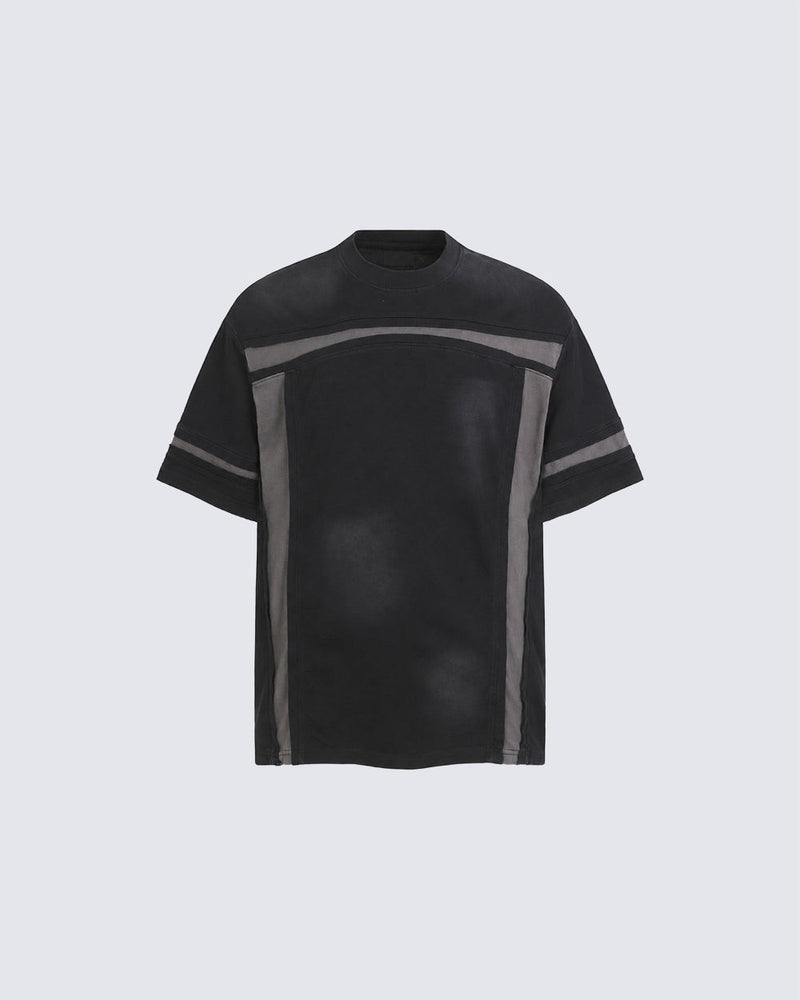 American Utility Contrast Panel Boxy New Tee