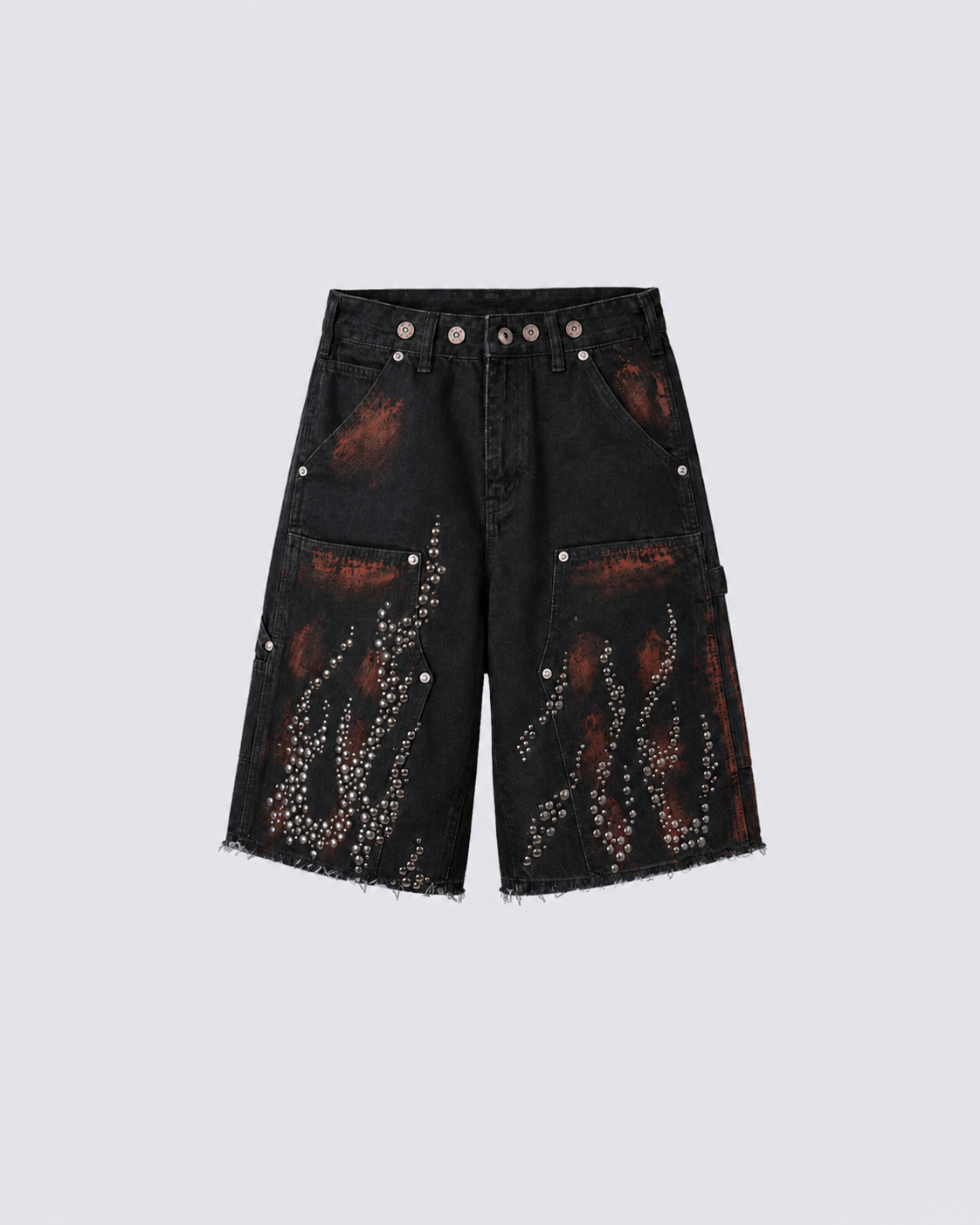 American Retro Short Hellstar Denim Straight Leg Shorts