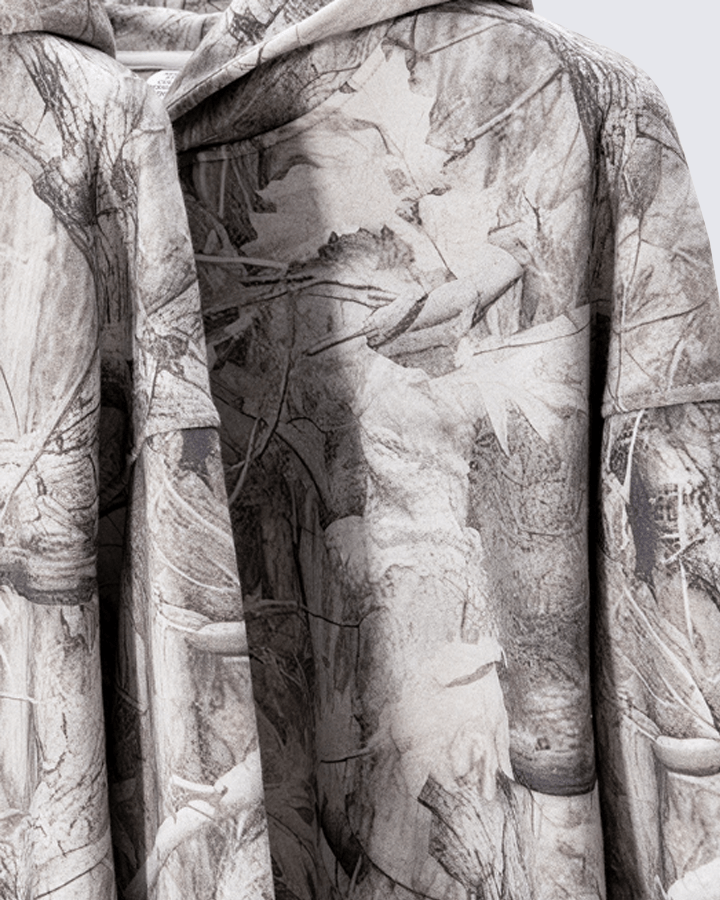 Heavyweight Fleece Camo Hoodie Cotton Blend