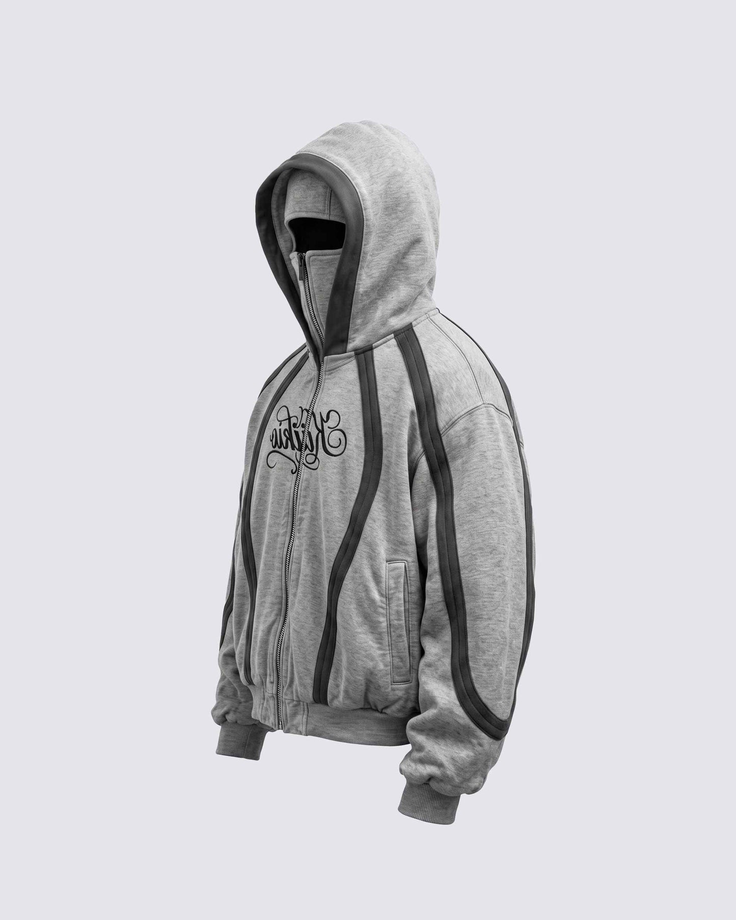GRYFT SYMBIOTE Masked Curved-Panel Zip-Up Hoodie