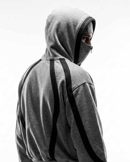 GRYFT SYMBIOTE Masked Curved-Panel Zip-Up Hoodie