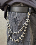 Dark Punk Metal Bullet Pants Chain & Necklace