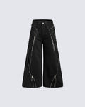 GRYFT American Streetwear Frayed Fringe Panel Jeans