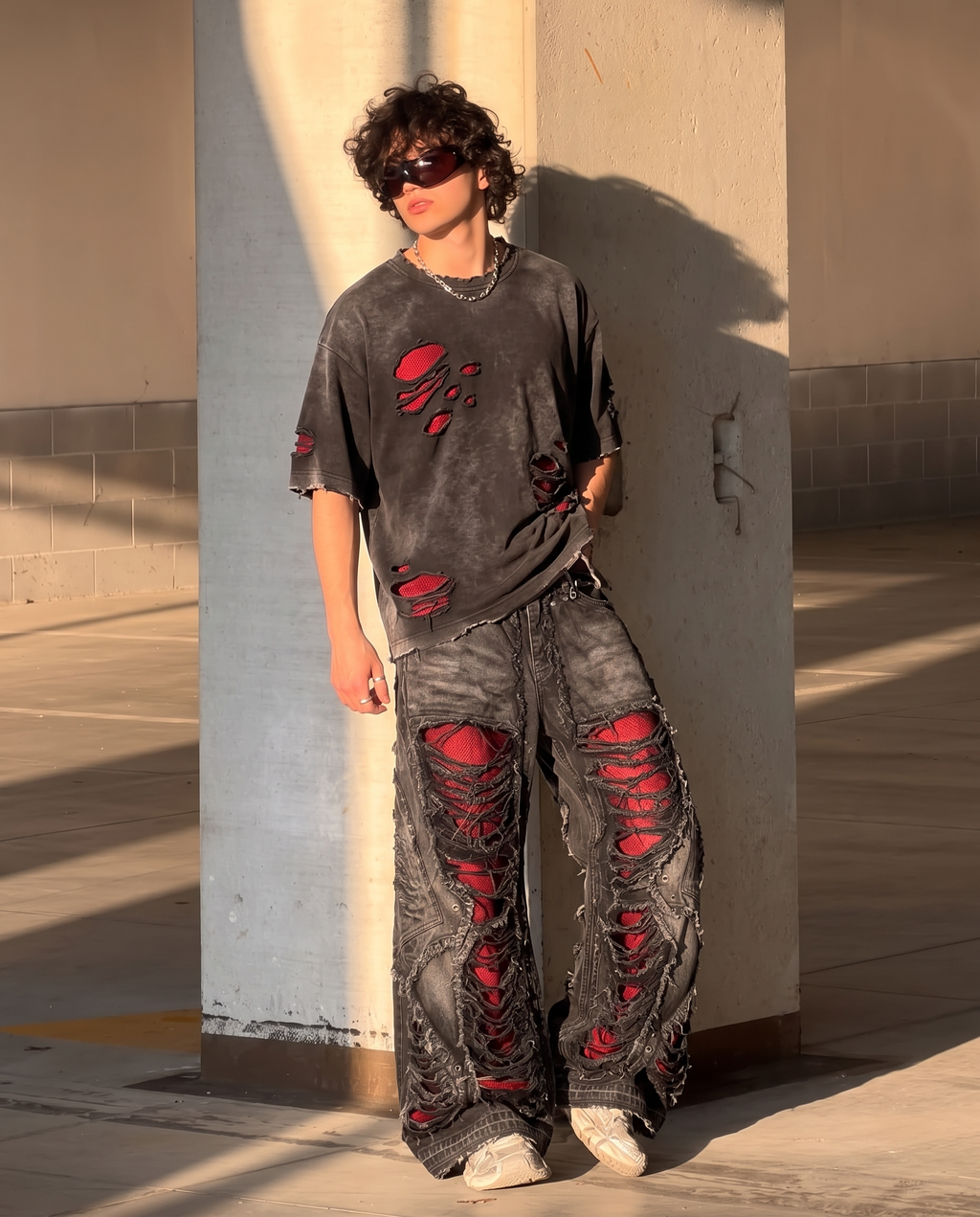 GRYFT RED RUST Series | Distressed Oversized T-Shirt