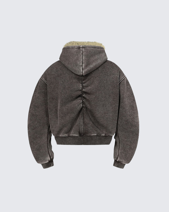 GRYFT Washed Arc-Sleeve Hoodie