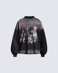 GRYFT Vintage Washed Dog Graphic Long-Sleeve T-Shirt