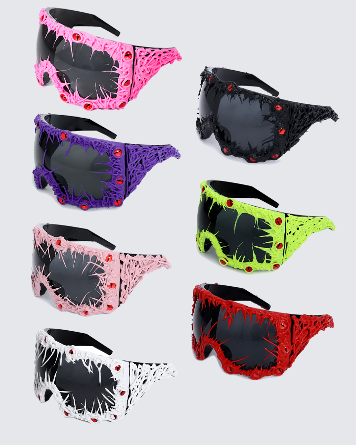 Cyberpunk Spiked Oversized Sunglasses