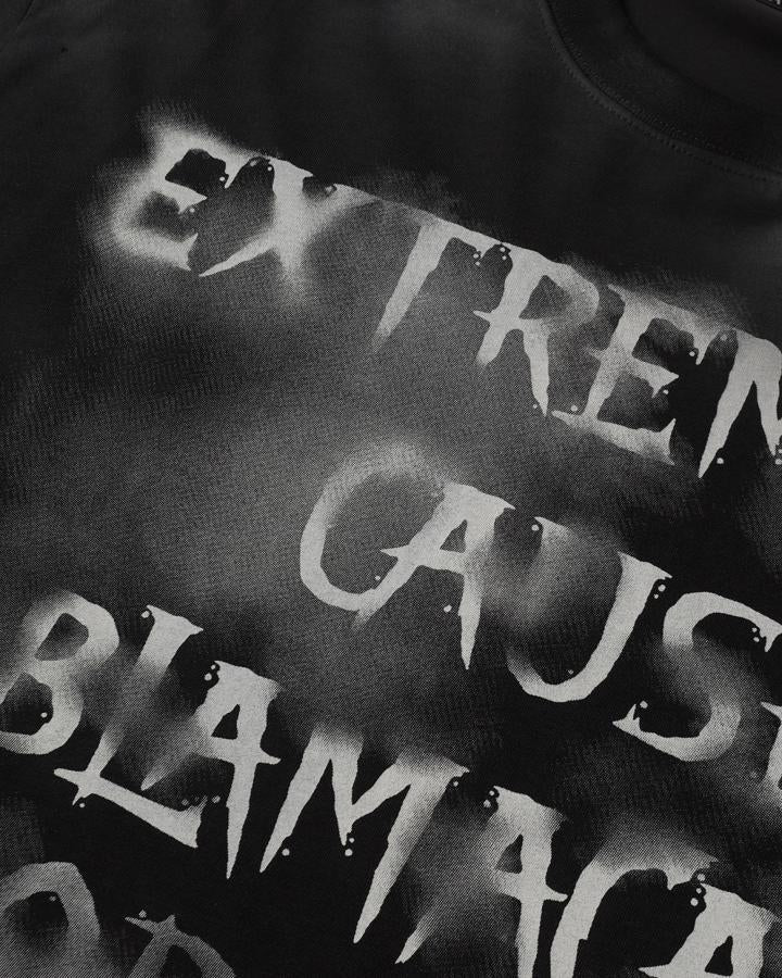 GRYFT Vintage Spray-Painted Letter Graphic Sweatshirt