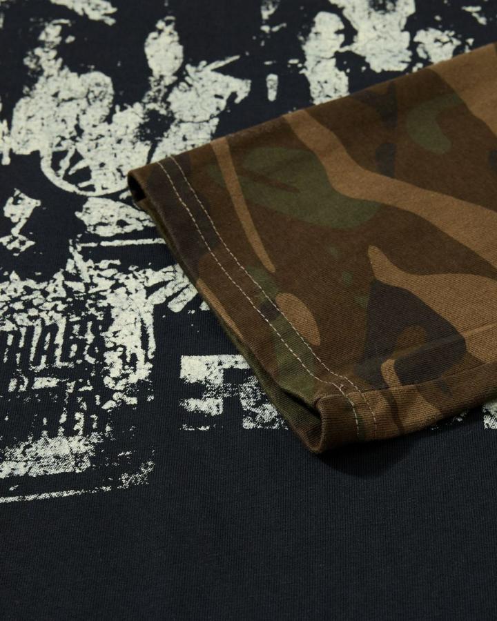 GRYFT Distressed Camo Layered Graphic T-Shirt
