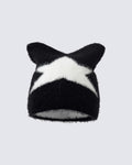 Star Pattern Cat Ears Knit Hat