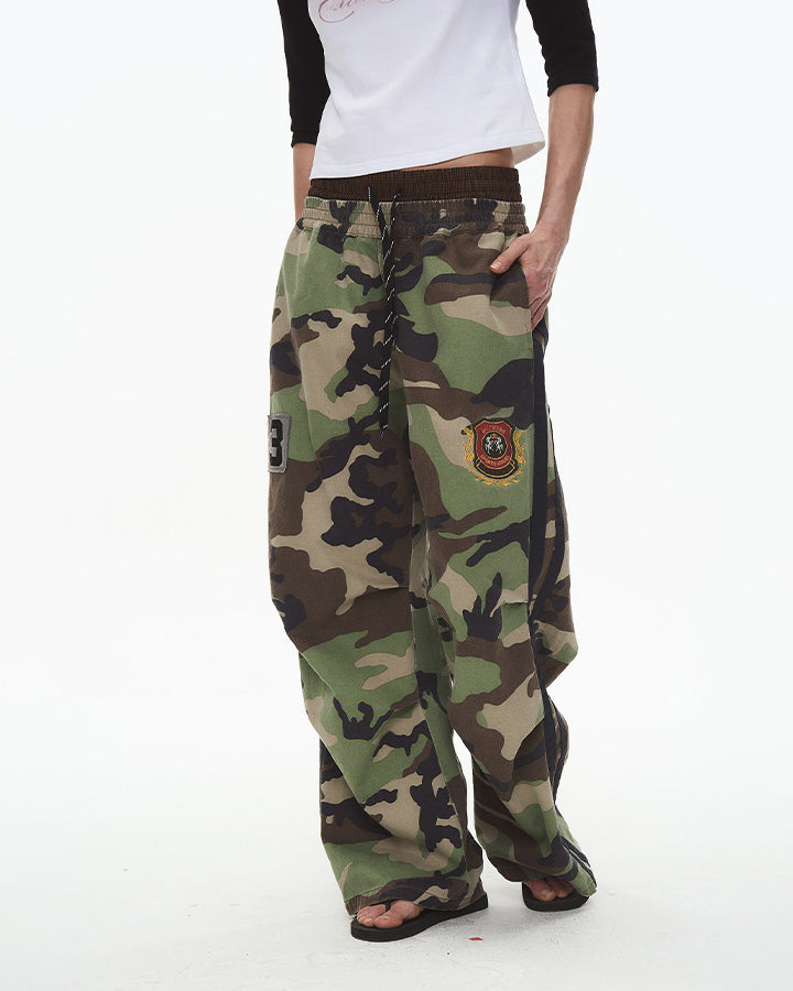GRYFT Utility Double Waist Camo Cargo Pants