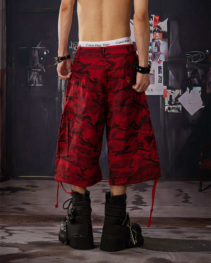 Light Asian Street Camo Utility Shorts