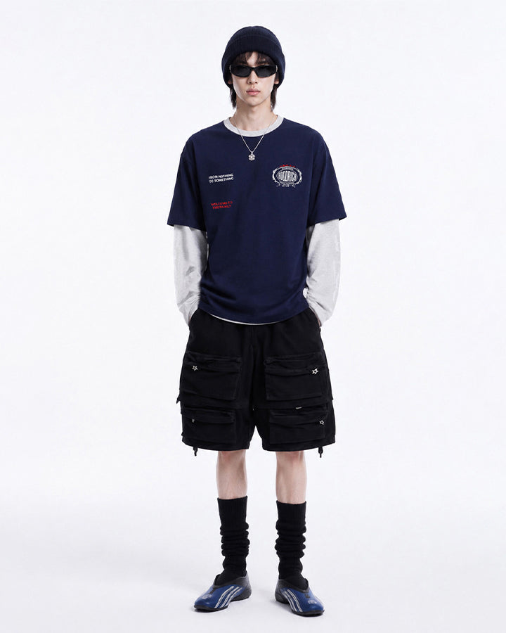 GRYFT American Streetwear Layered Long Sleeve T-Shirt