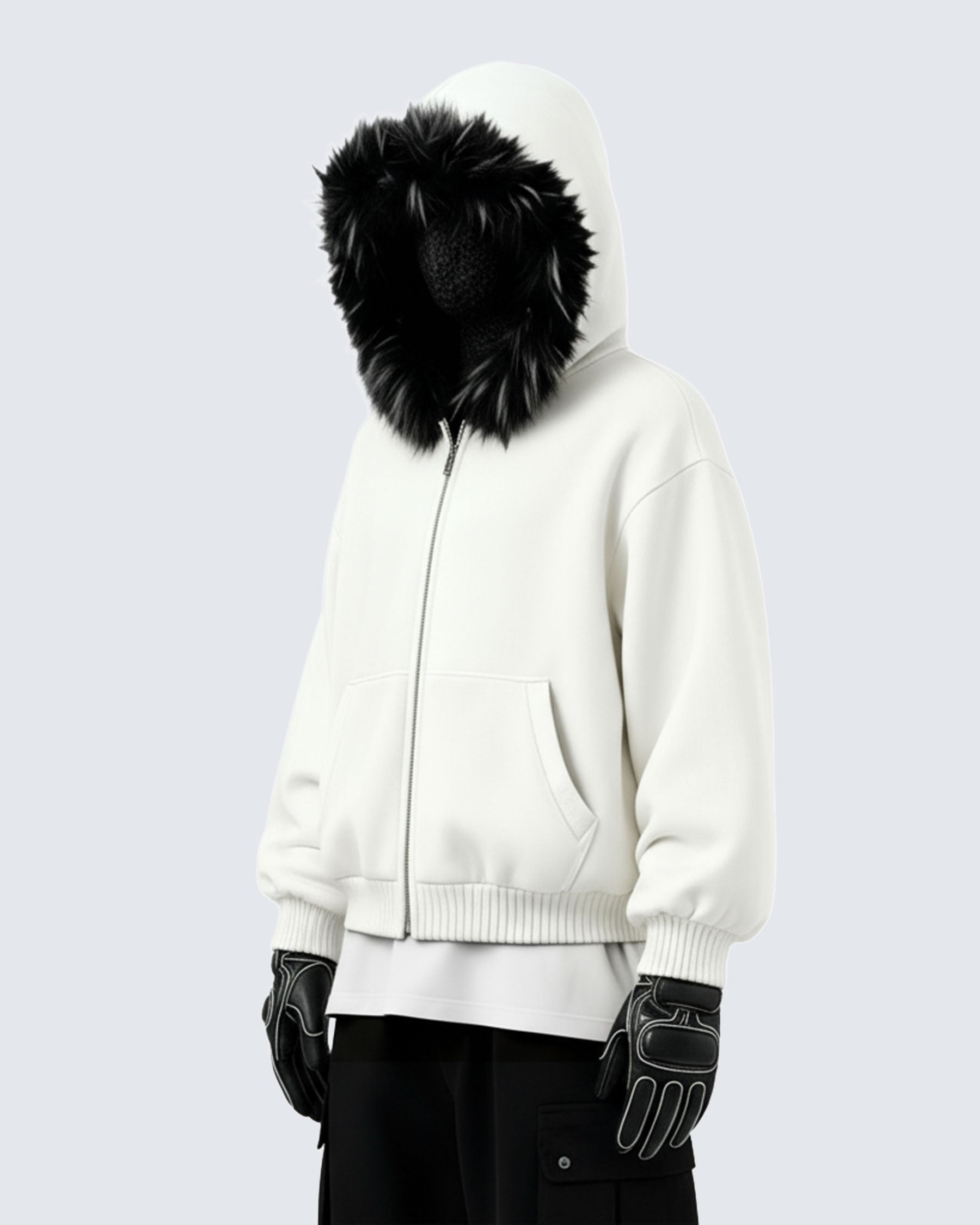 GRYFT Fur Collar Cozy Hoodie
