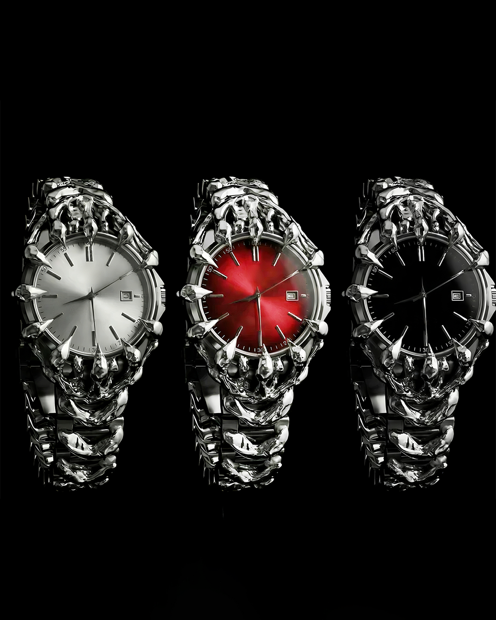 Futuristic Sculptural Metal Watch