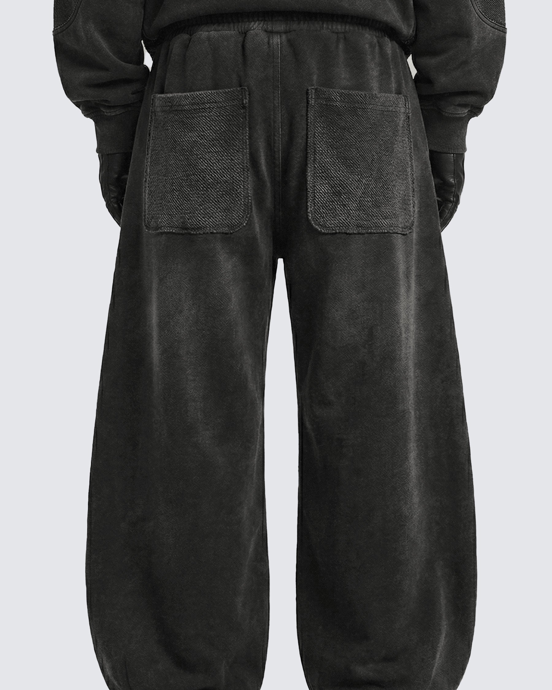 LOW SATURATION-Spring New Washed Zip Hem Sweatpants