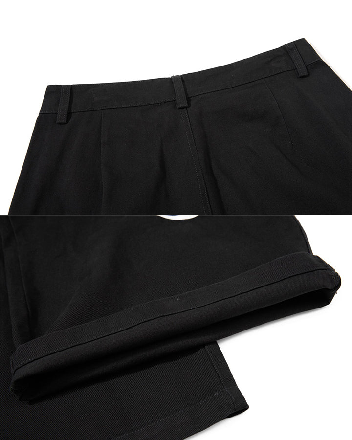 GRYFT Street Studded Graphic Multi-Pocket Wide-Leg Pants