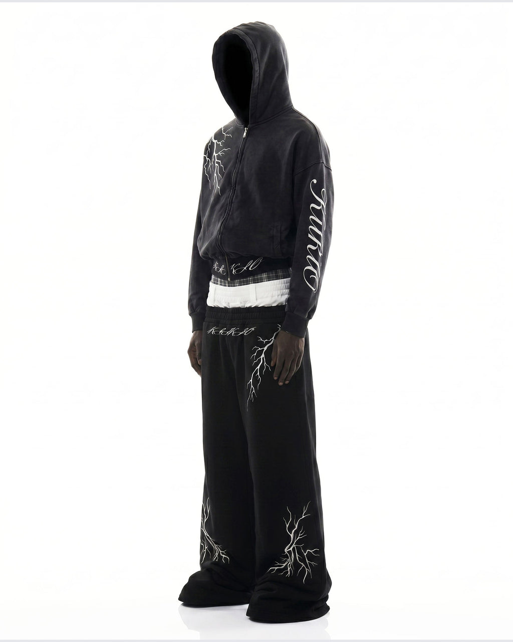 LIGHTNING Series | New Dark Hooded Zip Sweatshirt