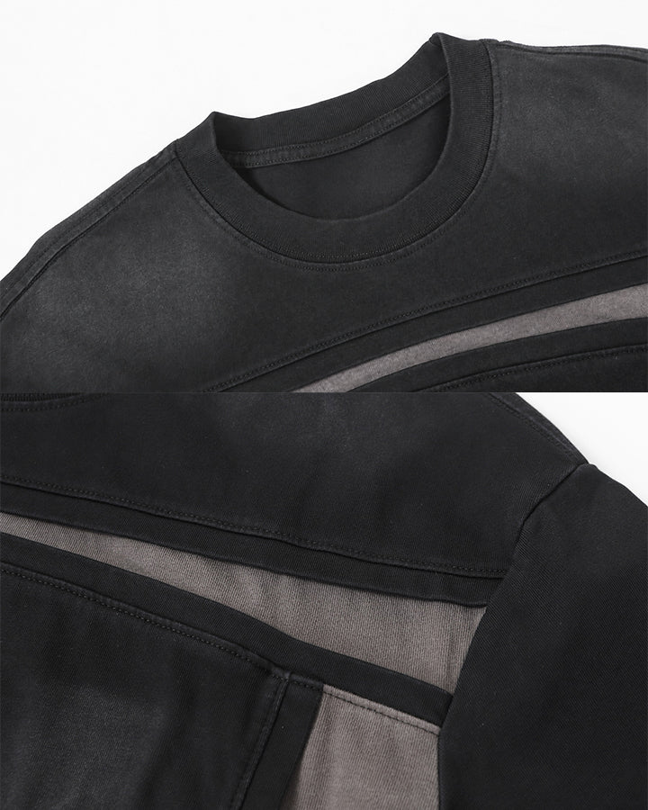 American Utility Contrast Panel Boxy New Tee