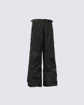 GRYFT Vintage Biker Paneled Wide-Leg Jeans